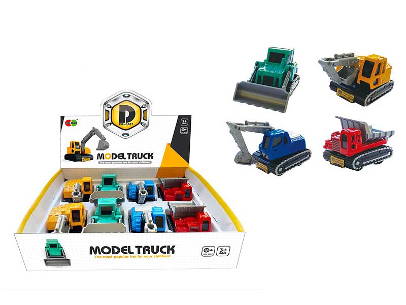Die Cast Construction Truck Pull Back(6in1) toys
