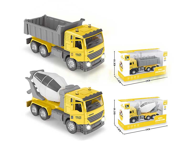 Die Cast Construction Truck Pull Back W/L_M(2S) toys