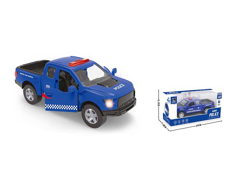 Die Cast Police Car Pull Back W/L_M toys