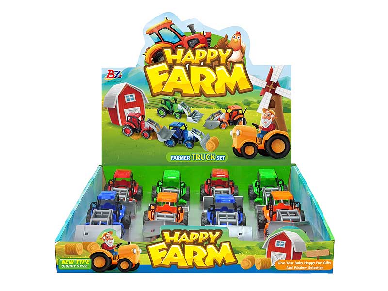 Pull Back Farmer Car(8in1) toys