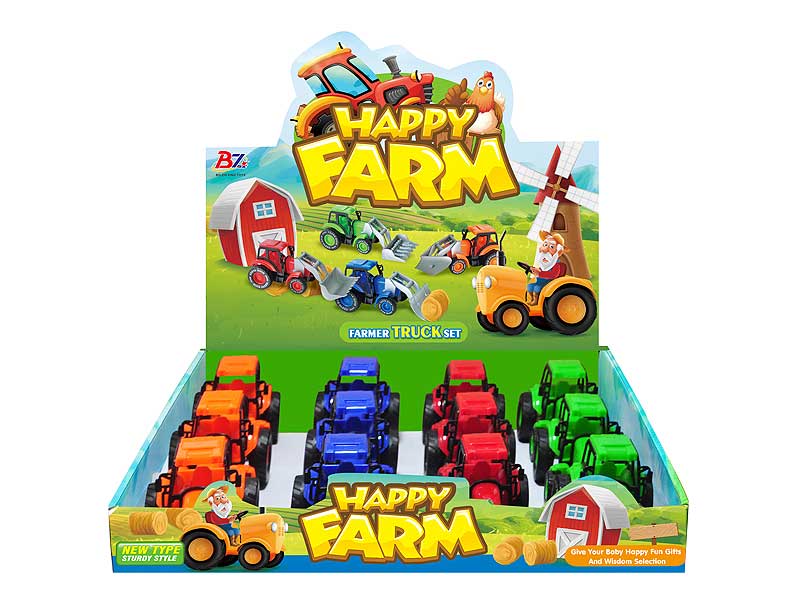 Pull Back Farmer Car(12in1) toys