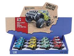 Die Cast Cross-country Car Pull Back(12in1)