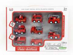 Die Cast Fire Engine Pull Back(8in1)