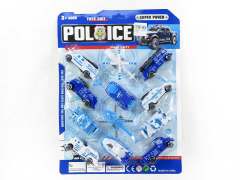 Pull Back Police Car(12in1), police set, police car with helicopter toys