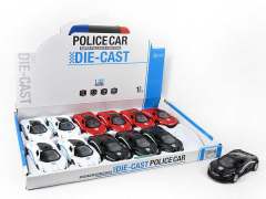 1:32 Die Cast Police Car Pull Back(12in1)