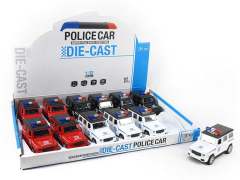 1:32 Die Cast Police Car Pull Back(12in1)
