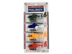 Pull Back Helicopter(4in1) toys