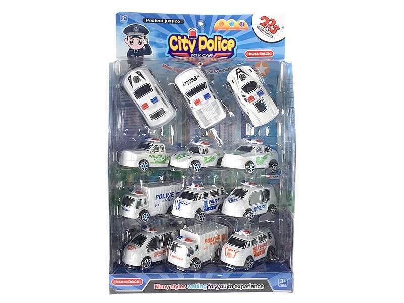 Pull Back Police Car(12in1) toys