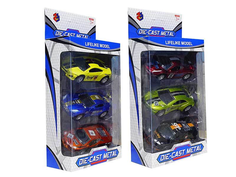 1:50 Die Cast Racing Car Pull Back(3in1) toys