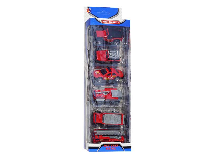 1:55 Die Cast Fire Engine Pull Back(6in1) toys