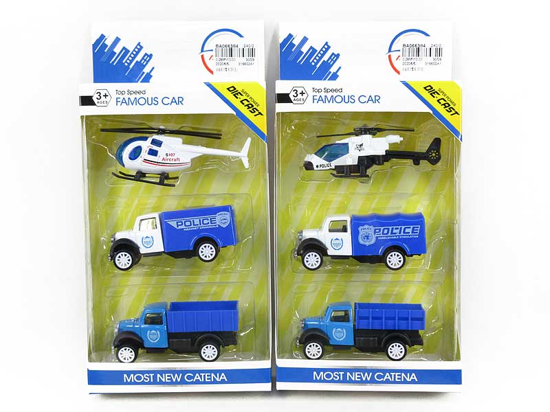 Die Cast Police Car Pull Back(3in1) toys