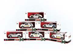 Die Cast Police Car Pull Back(6S)