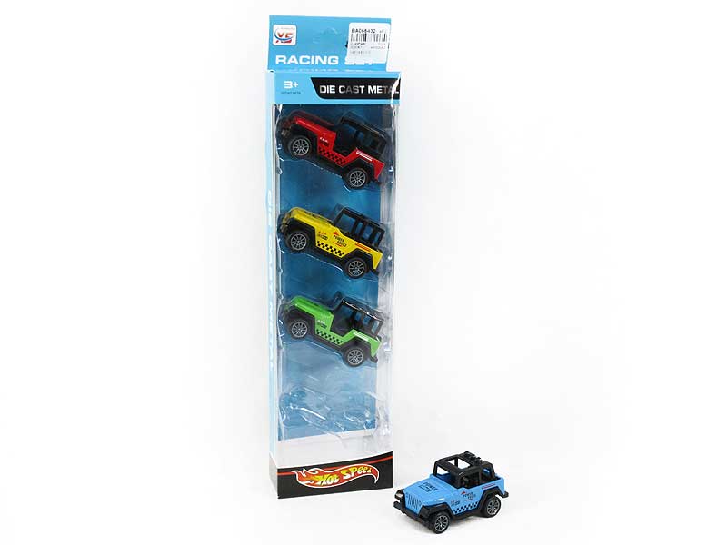Die Cast Jeep Pull Back(4in1) toys