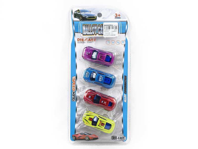 1:72 Die Cast Sports Car Pull Back(4in1) toys