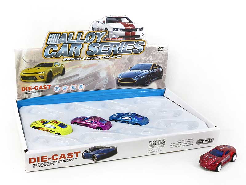 1:72 Die Cast Sports Car Pull Back(12in1) toys