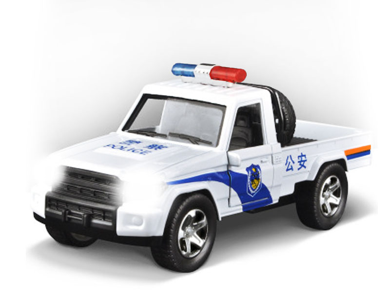 1:32 Die Cast Police Car Pull Back W/L_M toys