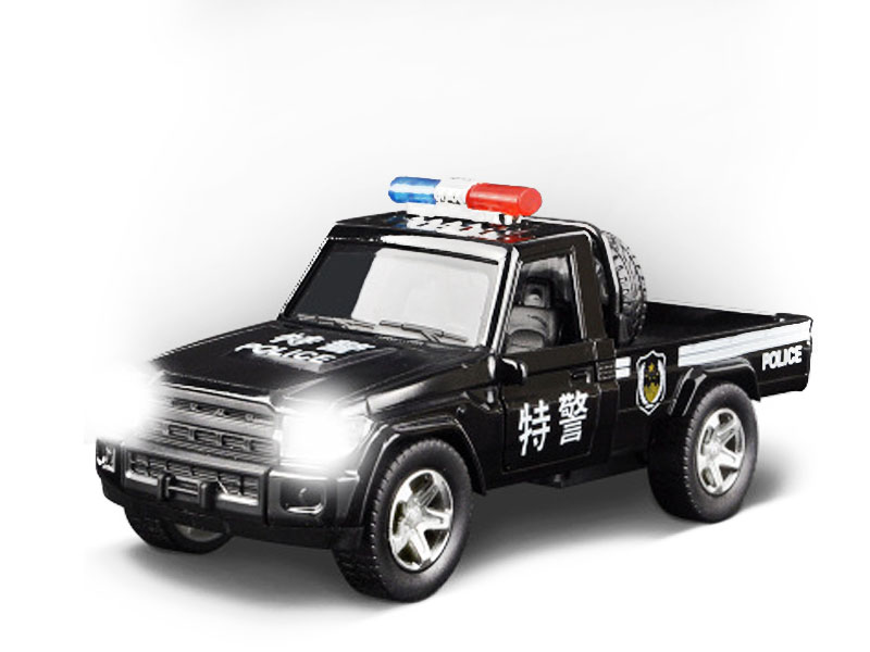 1:32 Die Cast Police Car Pull Back W/L_M toys