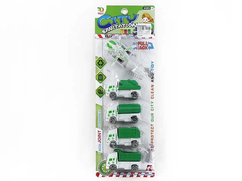 Pull Back Sanitation Car(5in1) toys