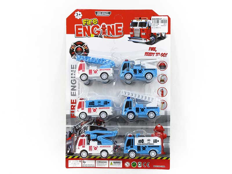 Pull Back Rescue Car(6in1) toys