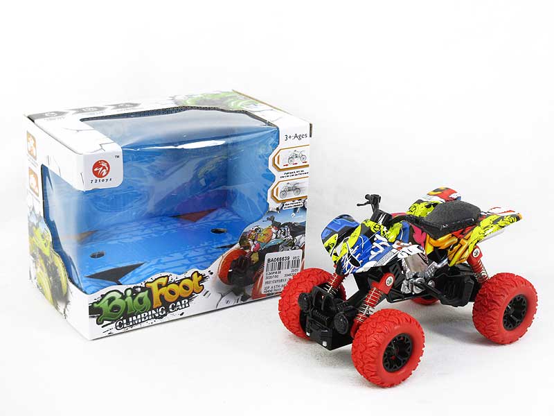Pull Back 4Wd Stunt Motorcycle(3C) toys