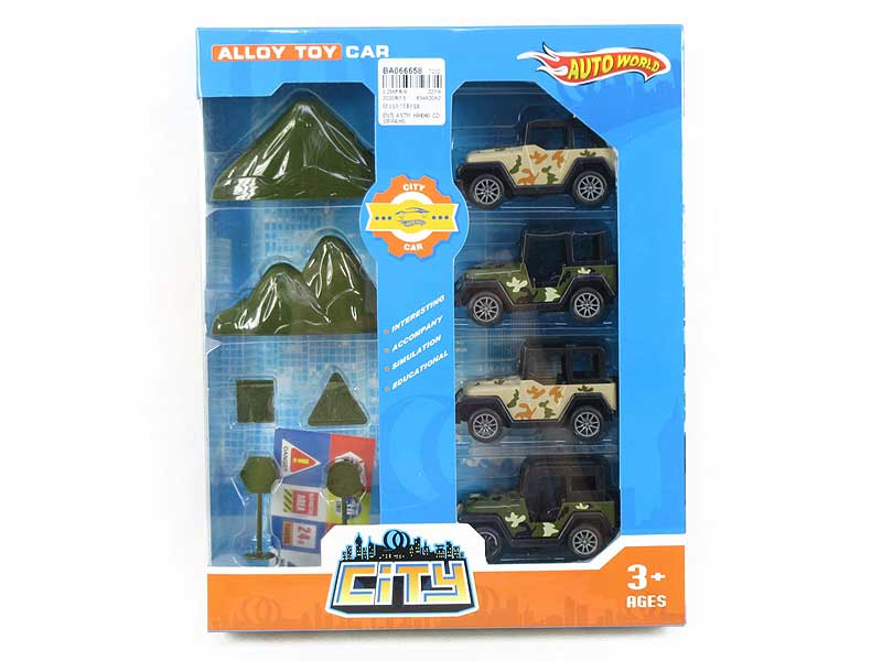 Die Cast Military Vehicle Set Pull Back toys