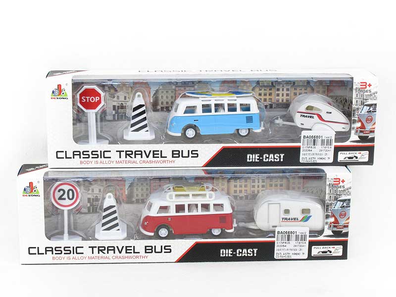 Die Cast Bus Pull Back(2S) toys