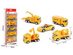 Die Cast Construction Truck Pull Back(5in1)