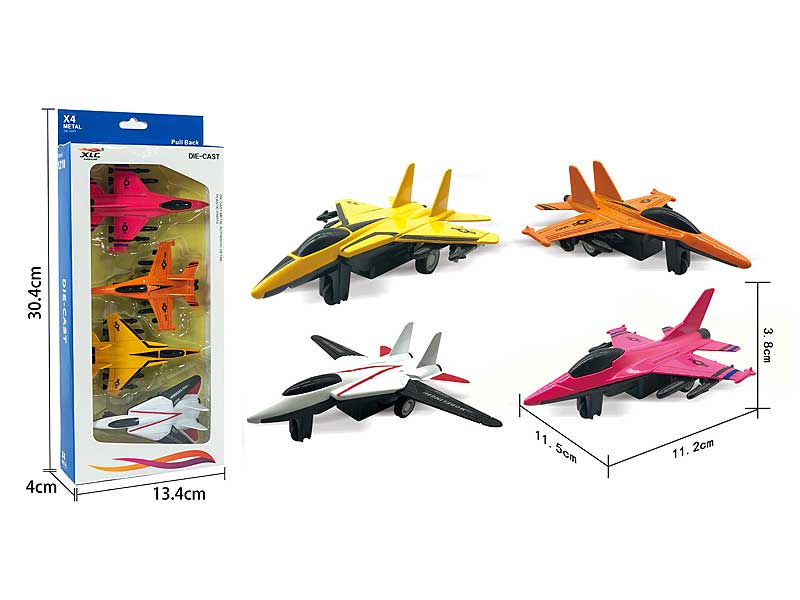 Die Cast Fighter Pull Back(4in1) toys
