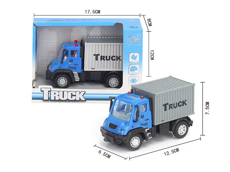 1:64 Pull Back Container Truck toys