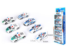 1:50 Die Cast Police Car Pull Back(5in1)