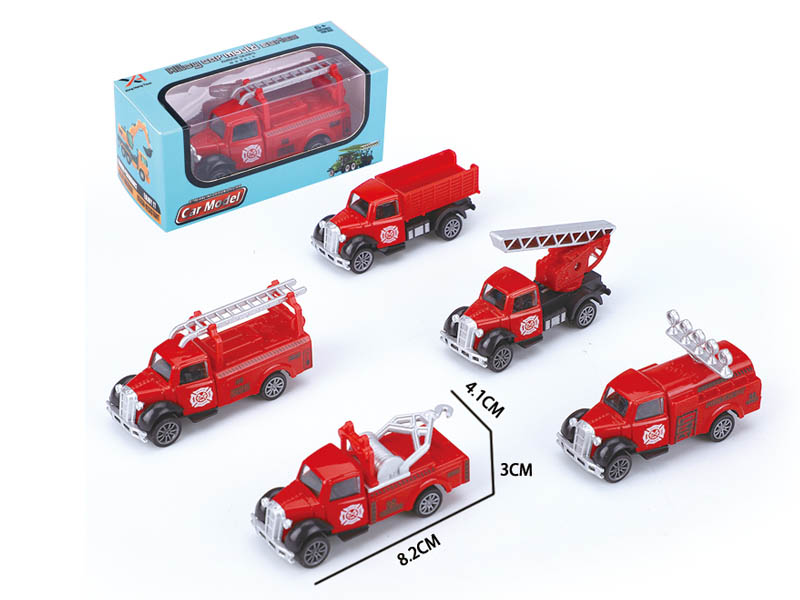 1:64 Die Cast Fire Engine Pull Back(5S) toys