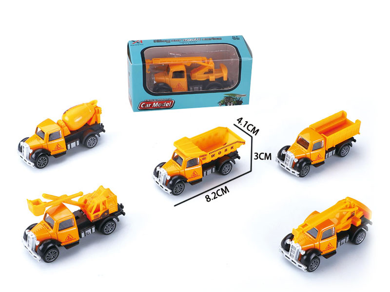 1:64 Die Cast Construction Truck Pull Back(5S) toys