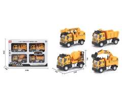 1:64 Pull Back Construction Truck(4in1) toys