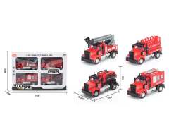 1:64 Pull Back Fire Engine(4in1) toys