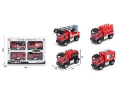 1:64 Pull Back Fire Engine(4in1) toys