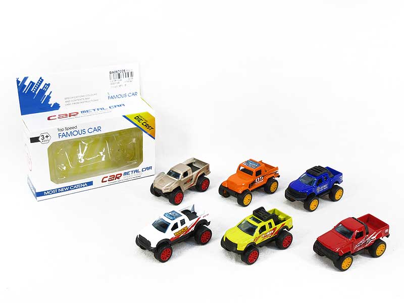 Die Cast Cross-country Car Pull Back(6S) toys