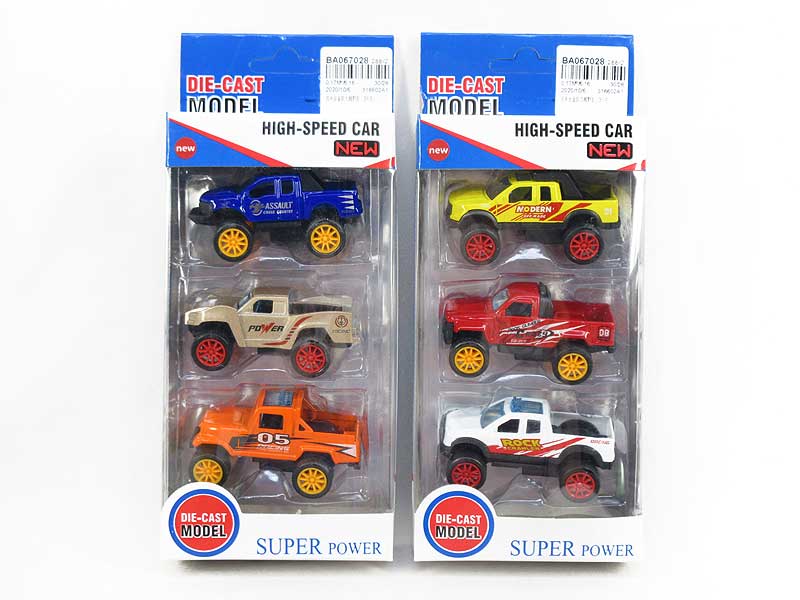 Die Cast Cross-country Car Pull Back(3in1) toys