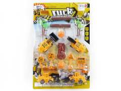 Pull Back Construction Truck Set(4in1)