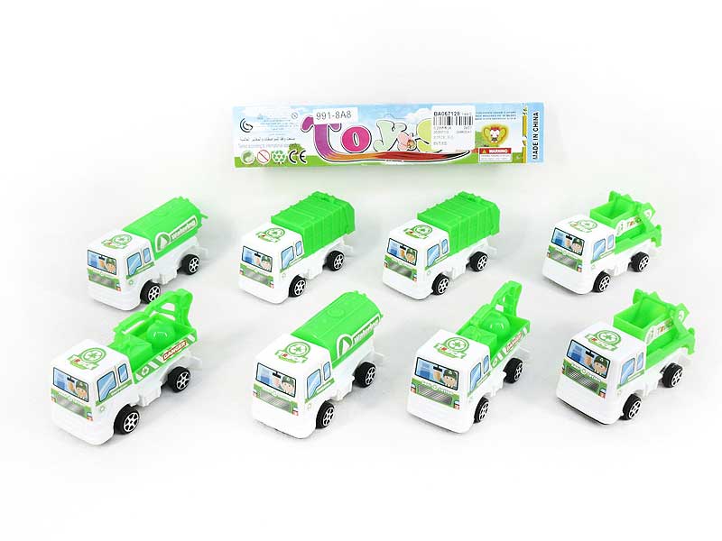 Pull Back Sanitation Car(8in1) toys