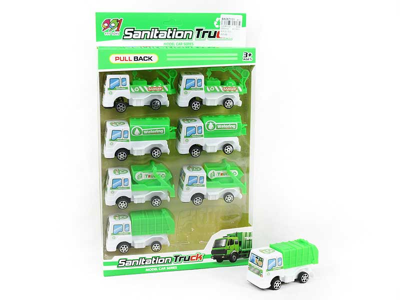 Pull Back Sanitation Car(8in1) toys