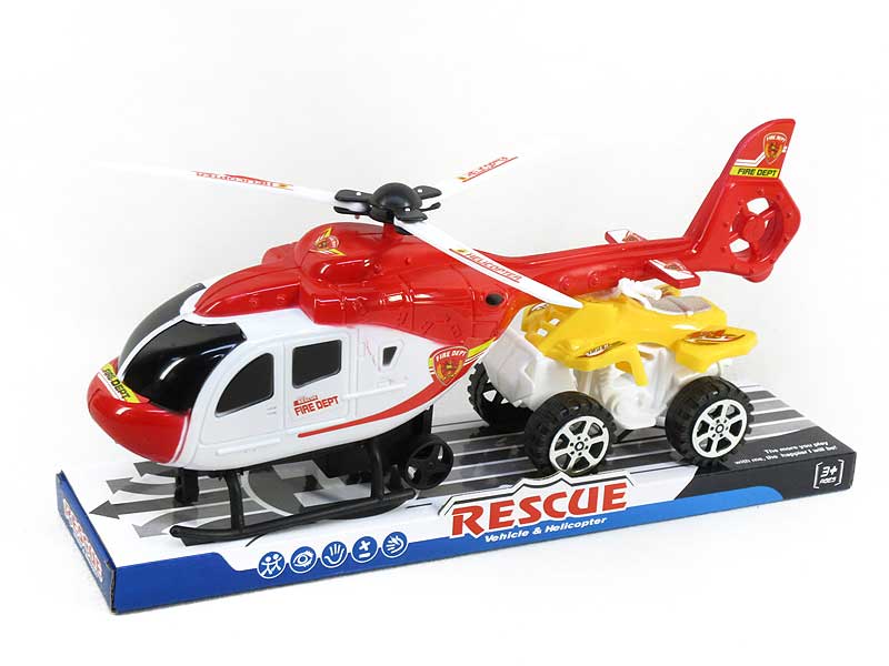 Pull Back Helicopter & Free Wheel Motorcycle toys
