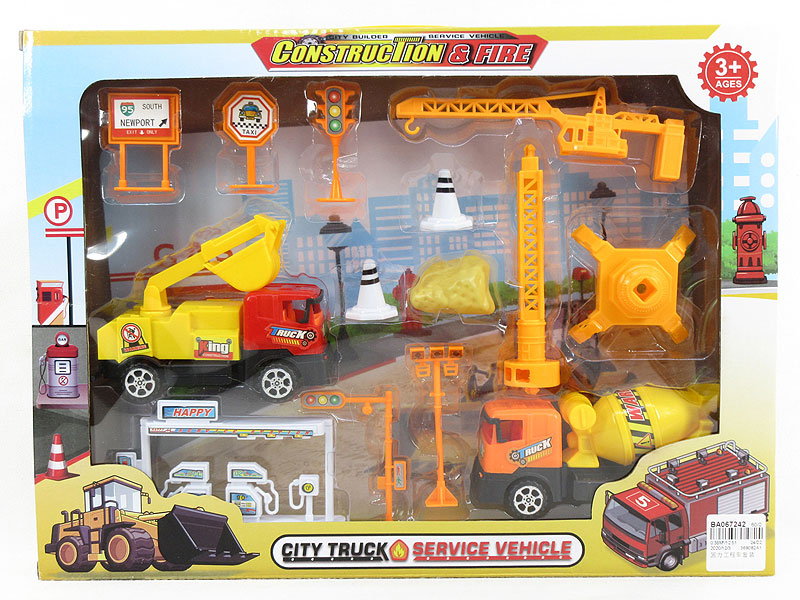 Pull Back Construction Truck Set toys