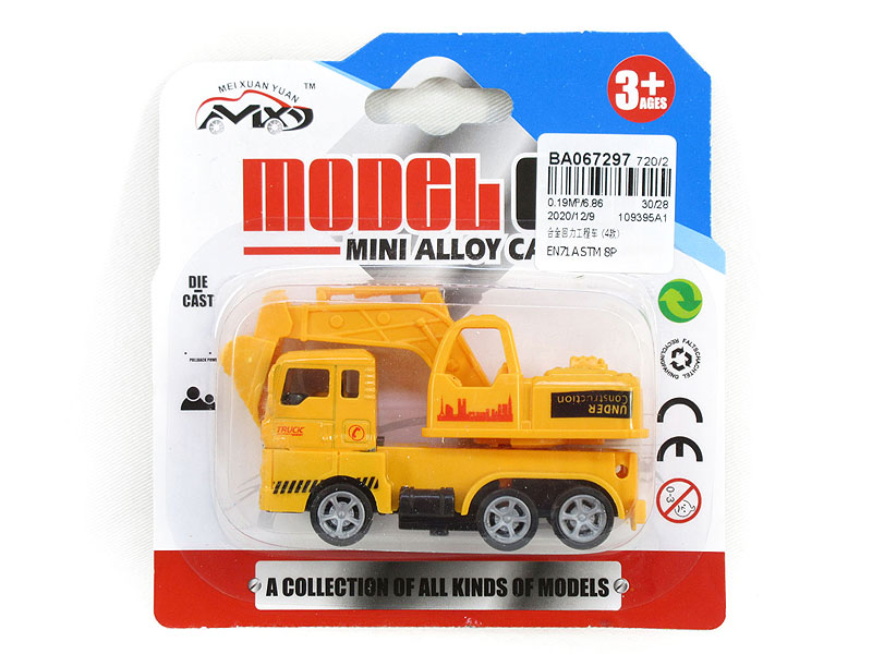 Die Cast Construction Truck Pull Back(4S) toys