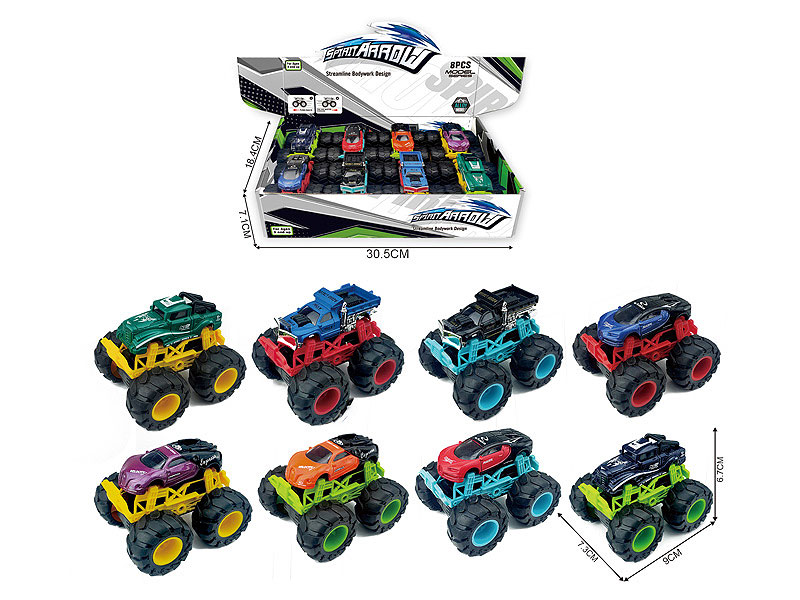 Die Cast Cross-country Car Pull Back(8in1) toys