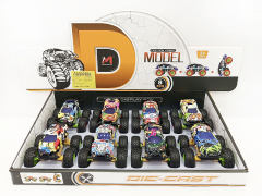 1:64 Die Cast Cross-country Car Pull Back(8in1)