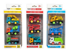 Die Cast Construction Truck Pull Back(3in1)