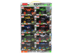 Die Cast Cross-country Car Pull Back(10in1)