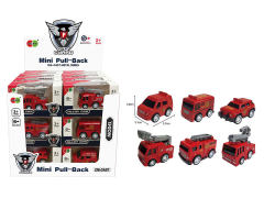 Die Cast Fire Engine Pull Back(24in1)