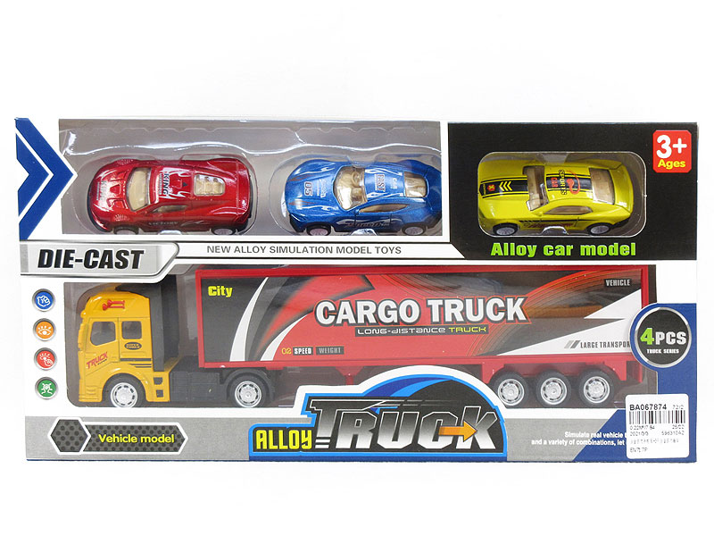 Die Cast Container Pull Back & Die Cast Sports Car Pull Back toys