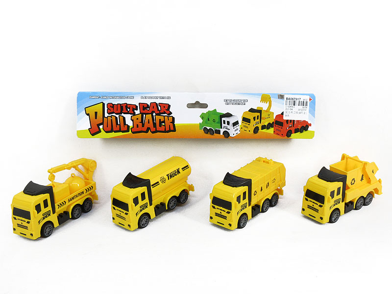 Pull Back Sanitation Truck(4in1) toys